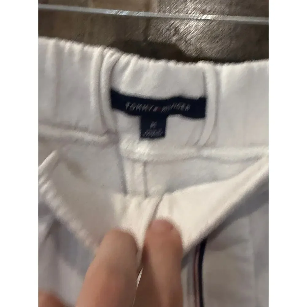 Tommy Hilfiger White Fleece Sweat Shorts Men's Size Medium -7